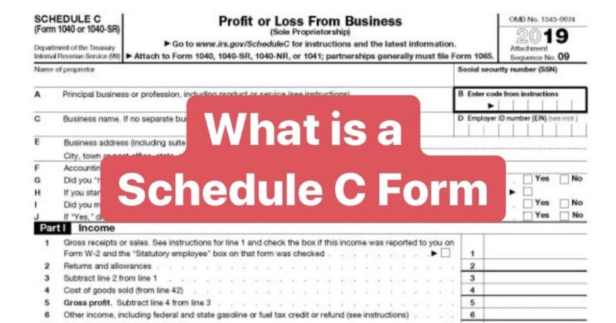 Schedule C tax form