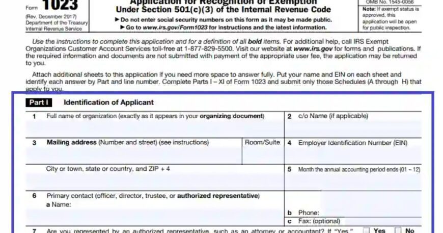 irs form 1023