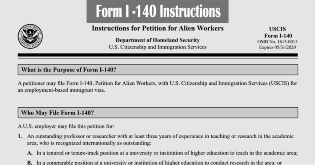 i-140 Form
